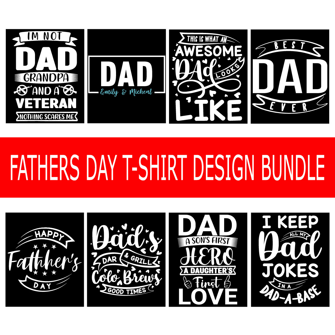 Father’s Day T-Shirt Design Bundle free svg preview image.