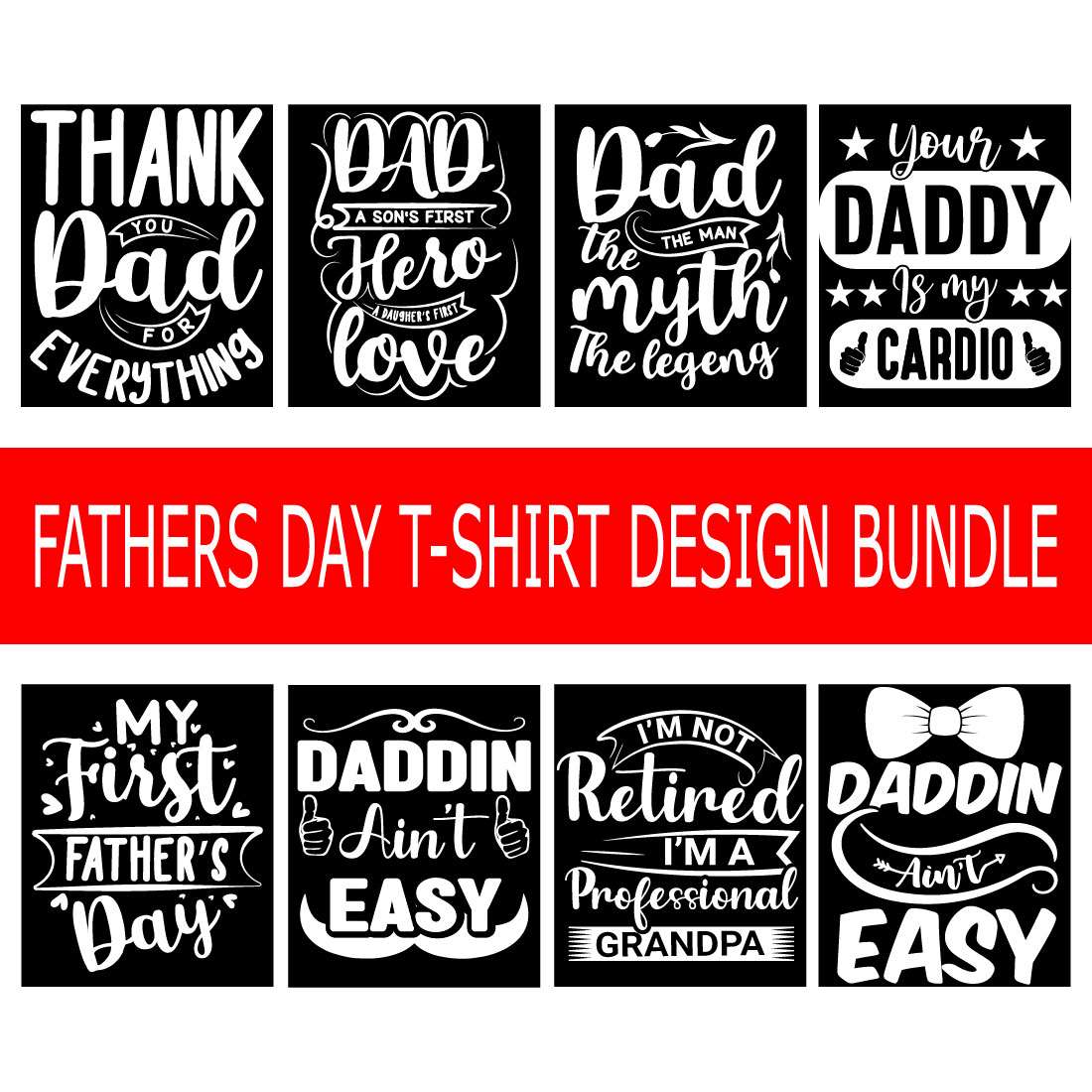 Fathers day typography t-shirt design cover image.