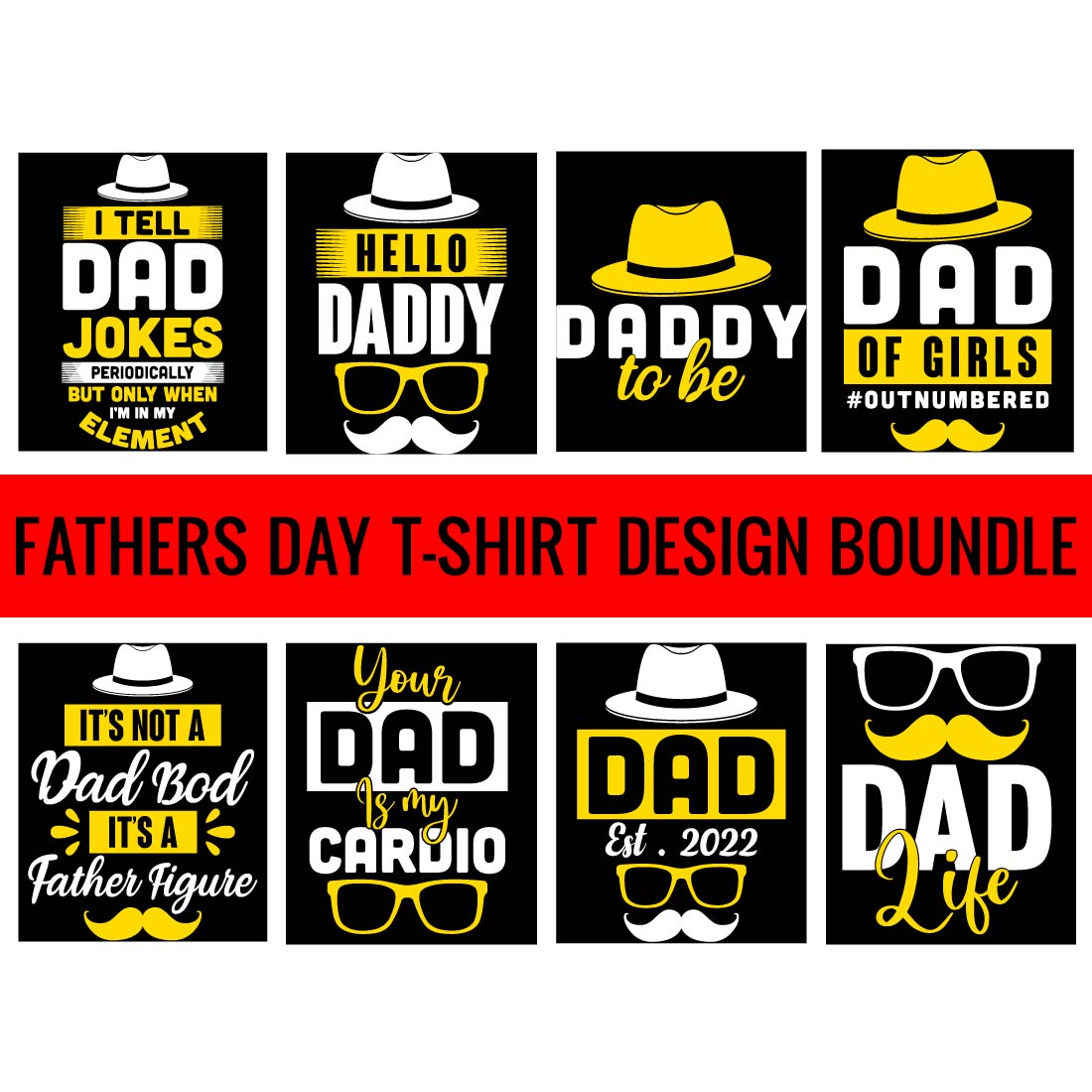 Father’s Day T-Shirt Design Bundle preview image.