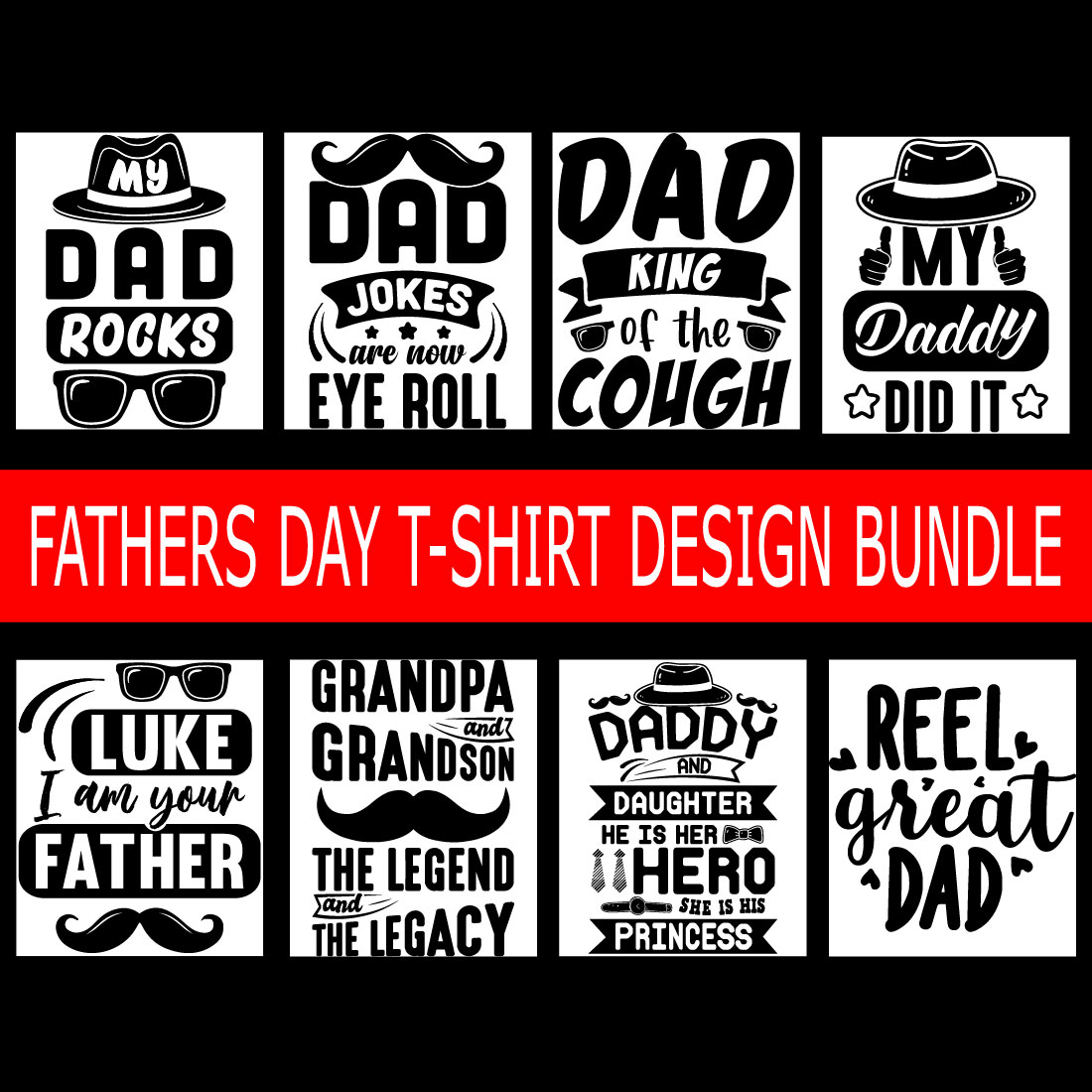 Father's day t - shirt design bundle.