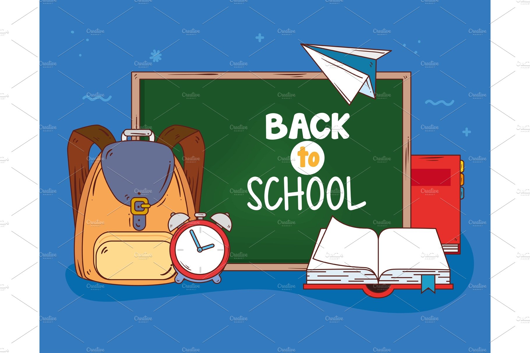 back to school banner with cover image.