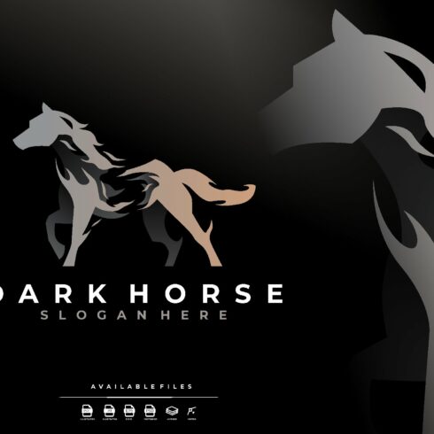 Unique Gradient Dark Horse Logo cover image.