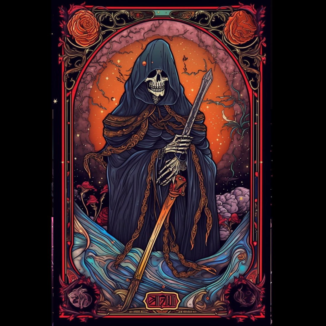 Anime Tarot Cards Midjourney Prompt preview image.