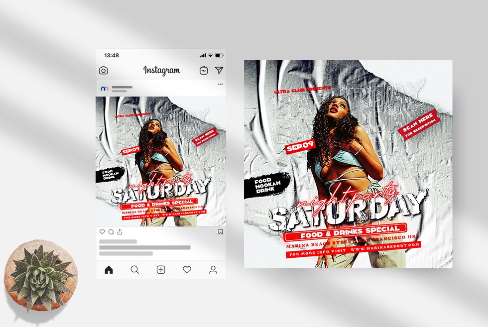 Deejay Night Club Banner (PSD) preview image.