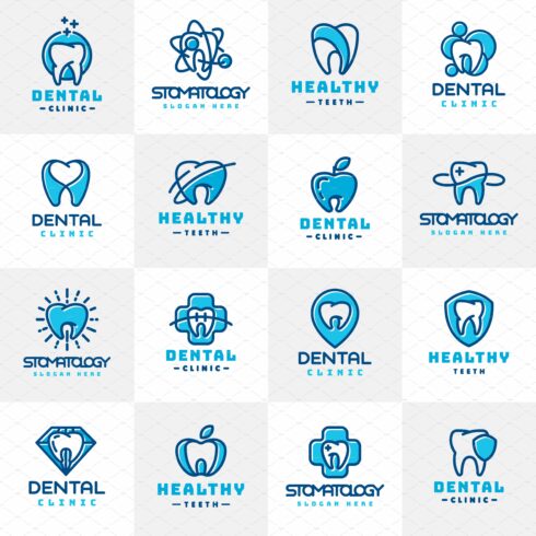 Vector logo dental protection cover image.