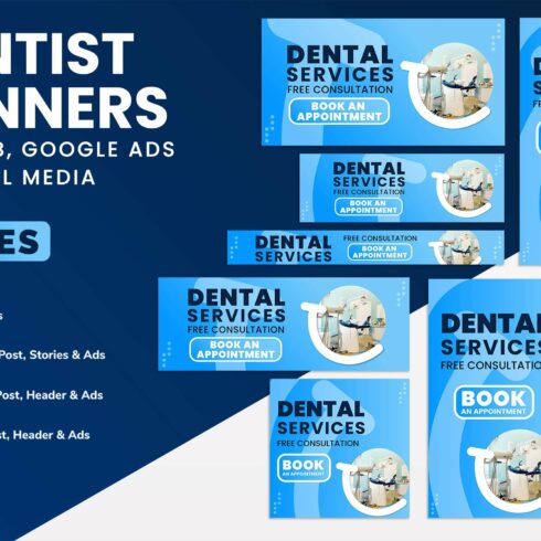 Dentist & Dental Services Web Banner cover image.