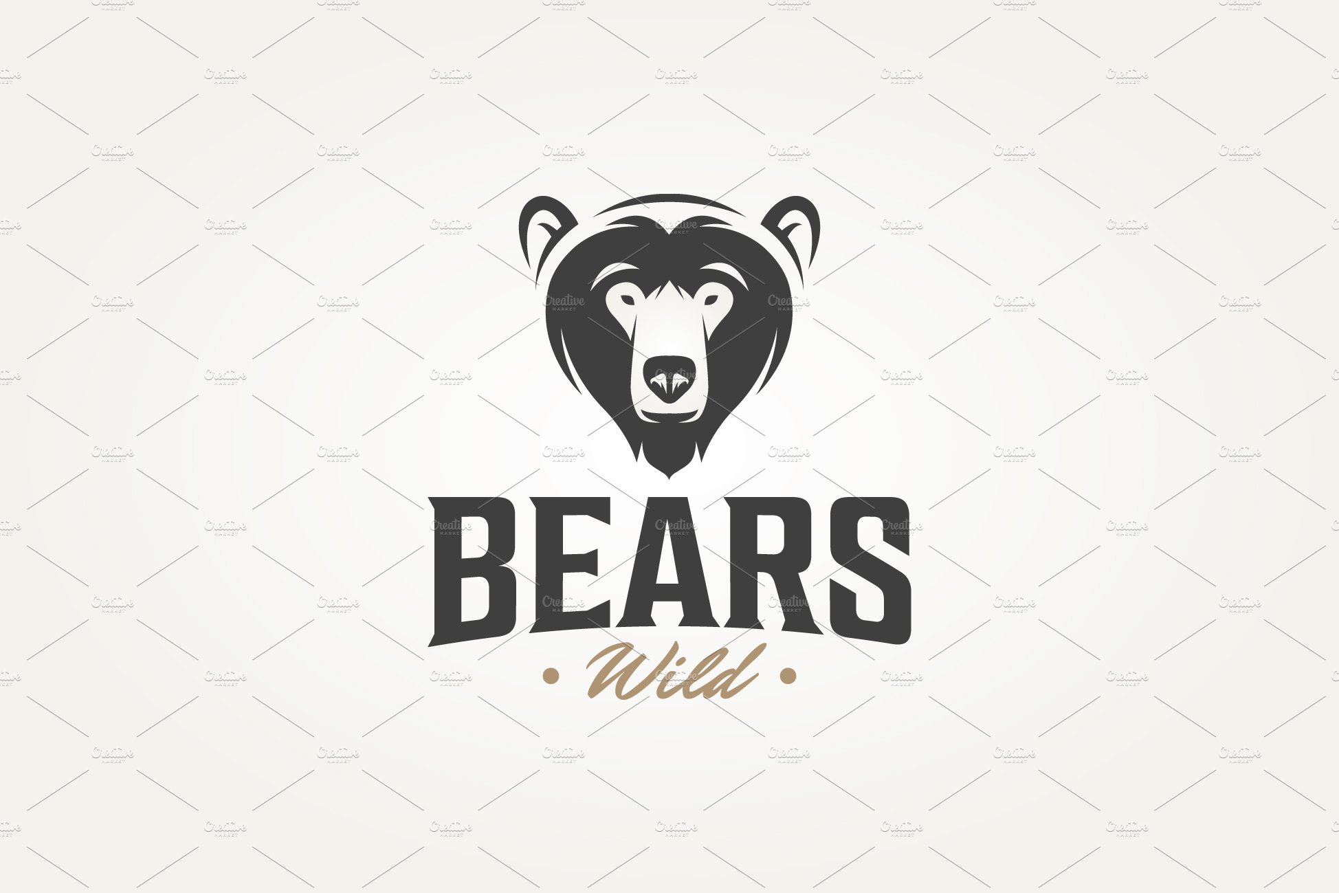 wild bear icon logo vector design cover image.