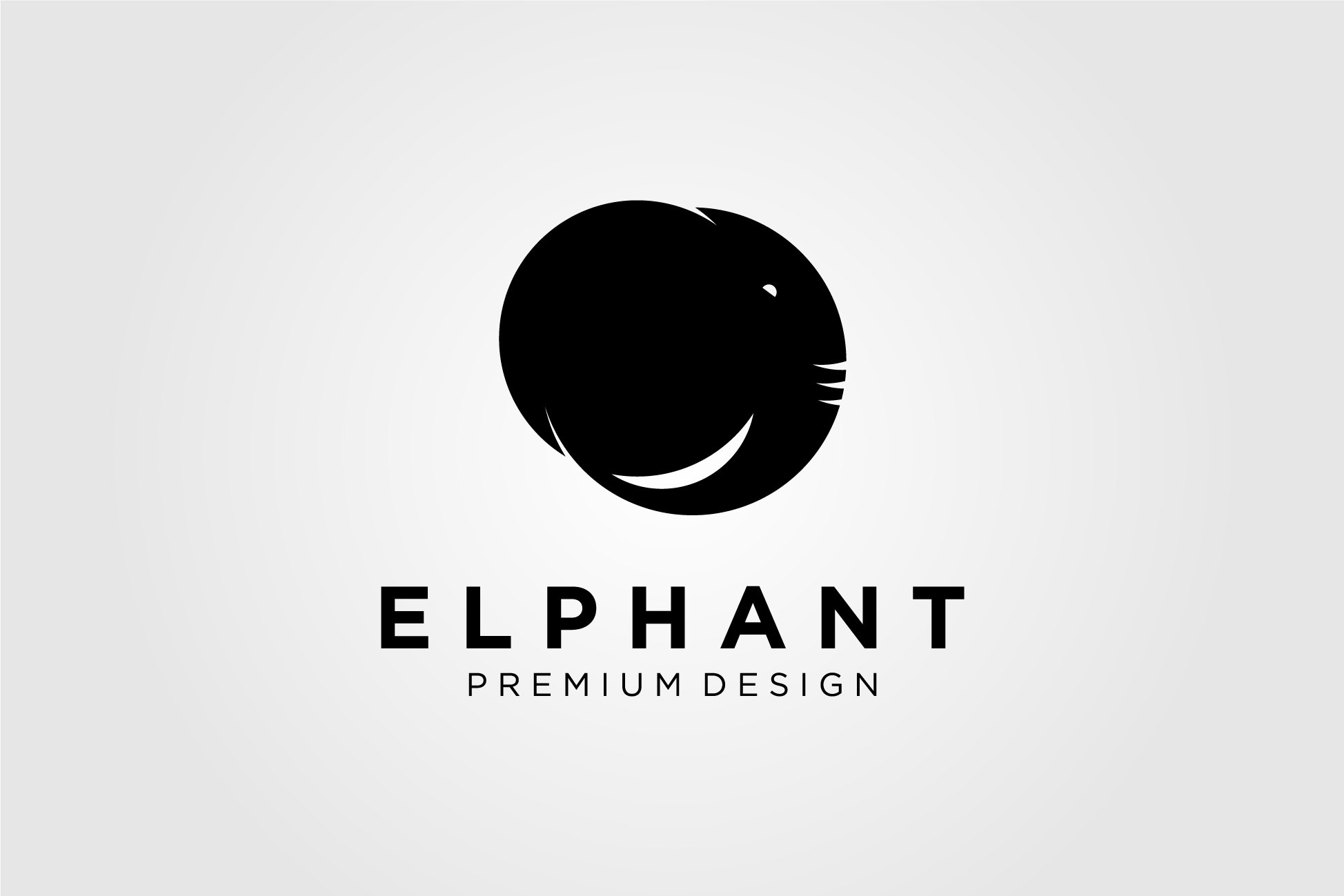 vintage elephant head logo vector cover image.