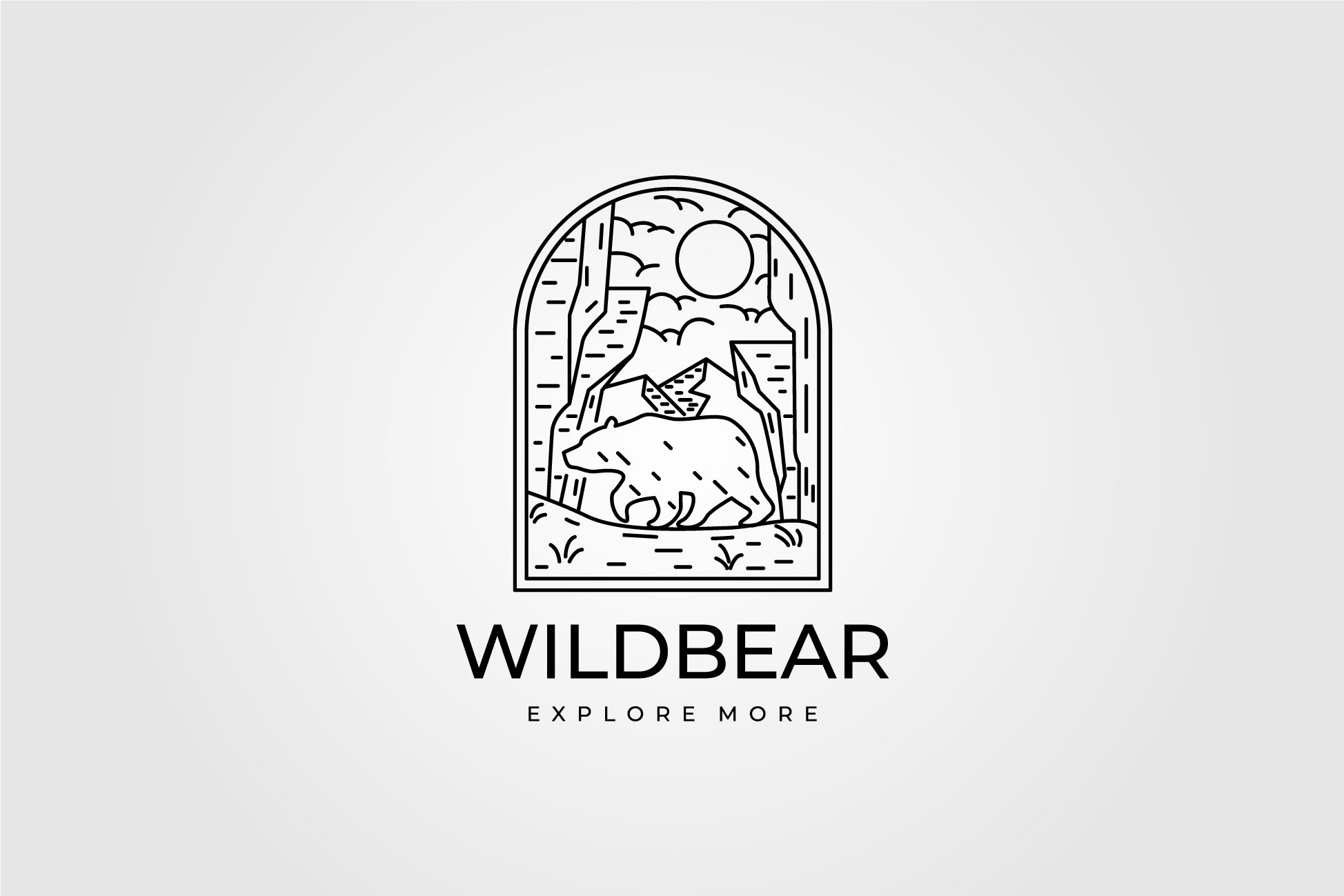 wild bear vintage outdoor logo cover image.