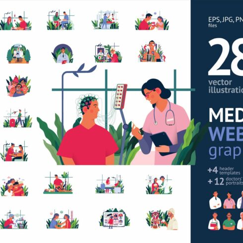 Part 1 Medical website illustrations cover image.