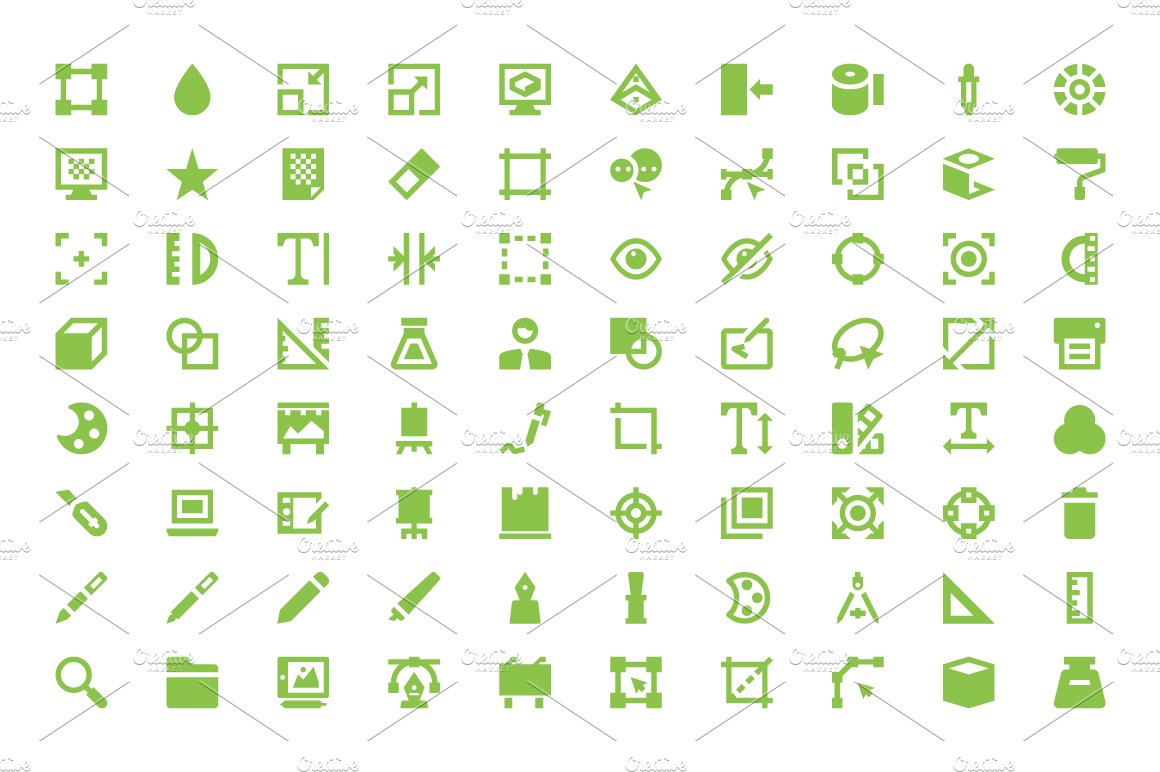 200+ Material Design Icons preview image.