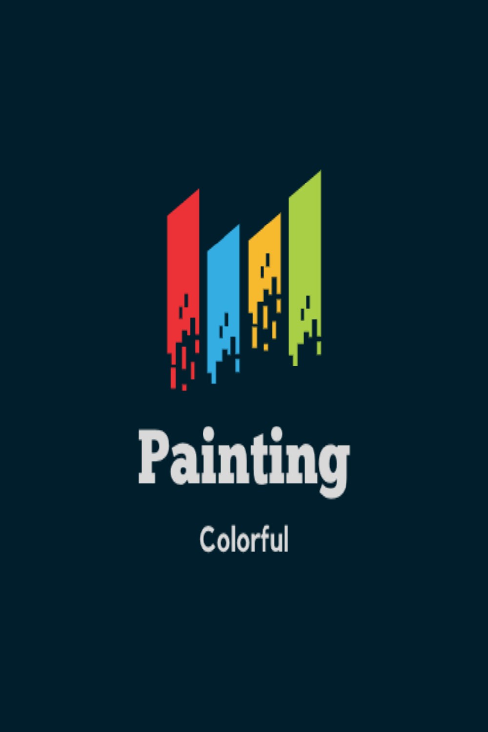 logo for painter and designer pinterest preview image.