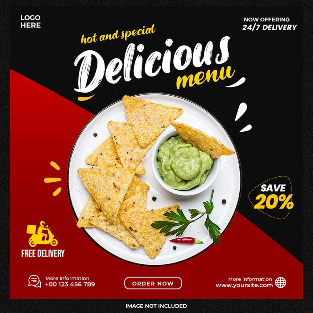 10 Food Menu Restaurant Delicious Banner Photoshop PSD - MasterBundles