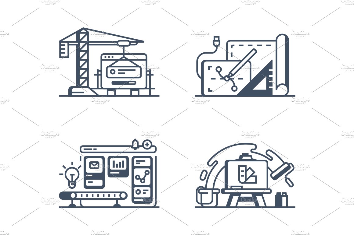 Graphic and web design icons preview image.