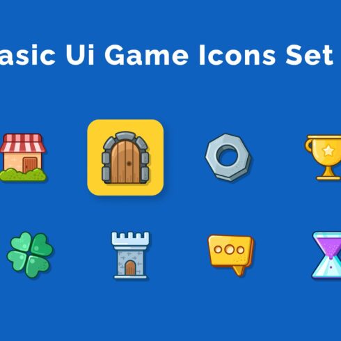 Basic Ui Game Icons Set cover image.