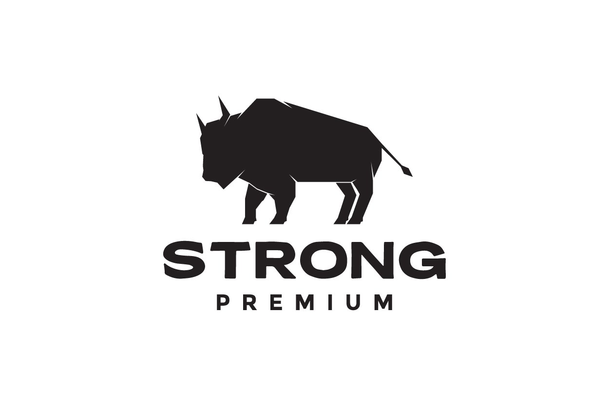 simple strong modern buffalo logo cover image.