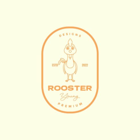 badge with young rooster logo cover image.