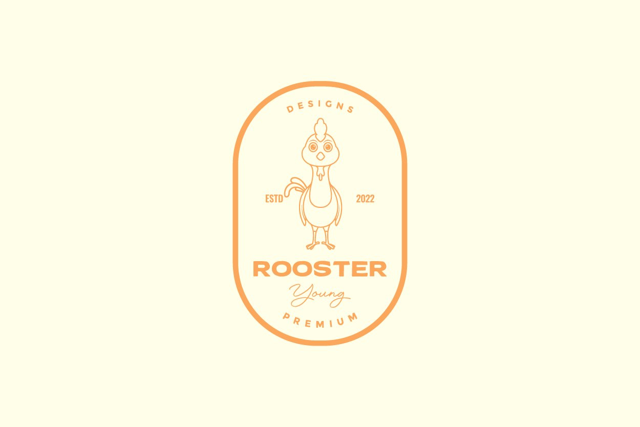 badge with young rooster logo cover image.