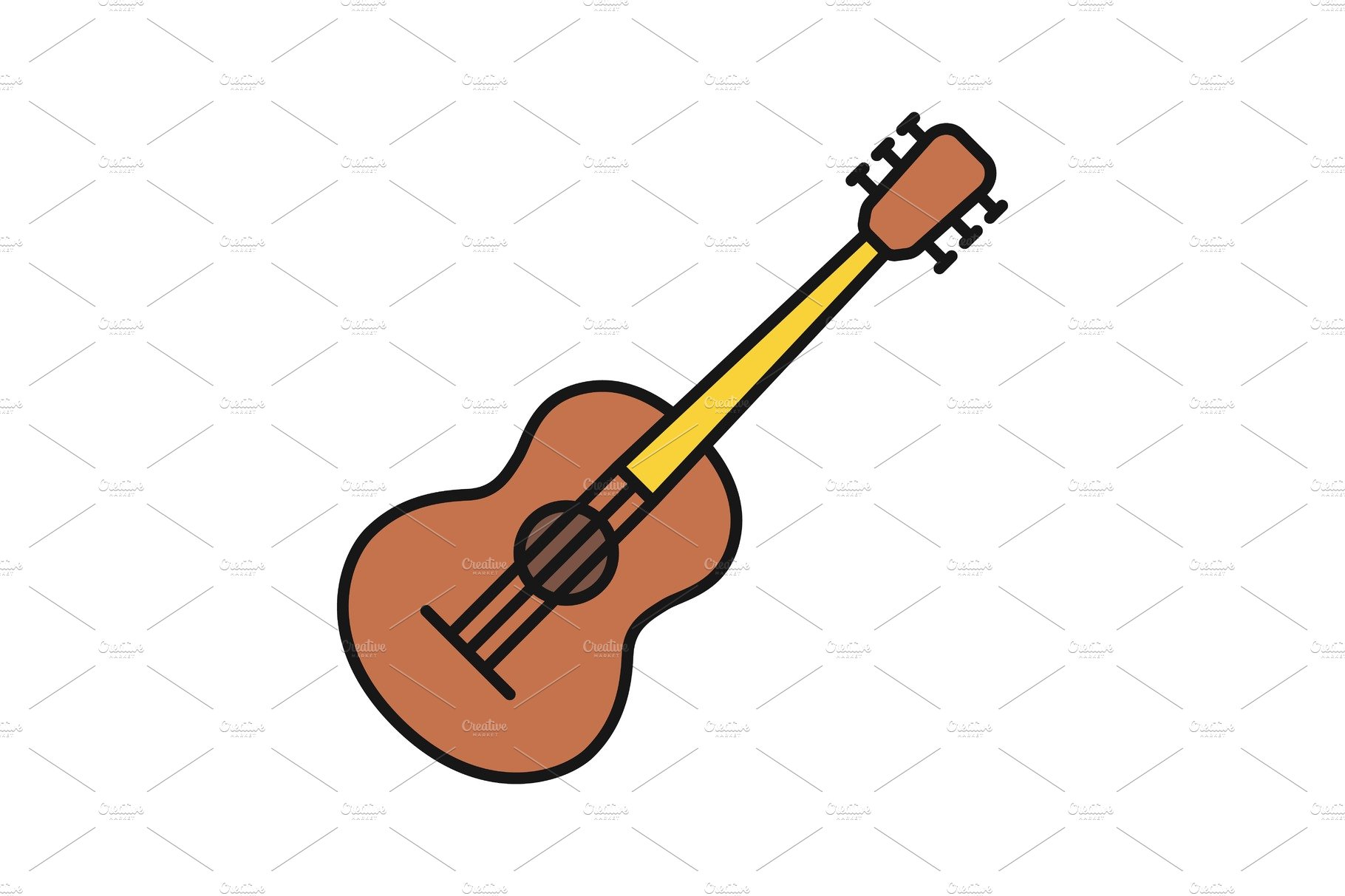 Guitar color icon cover image.