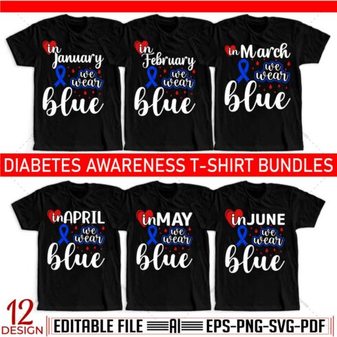 Diabetes Awareness T-shirt Bundles cover image.