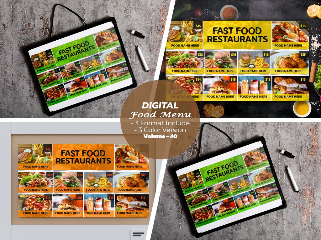 Digital Restaurant Menu Design cover image.