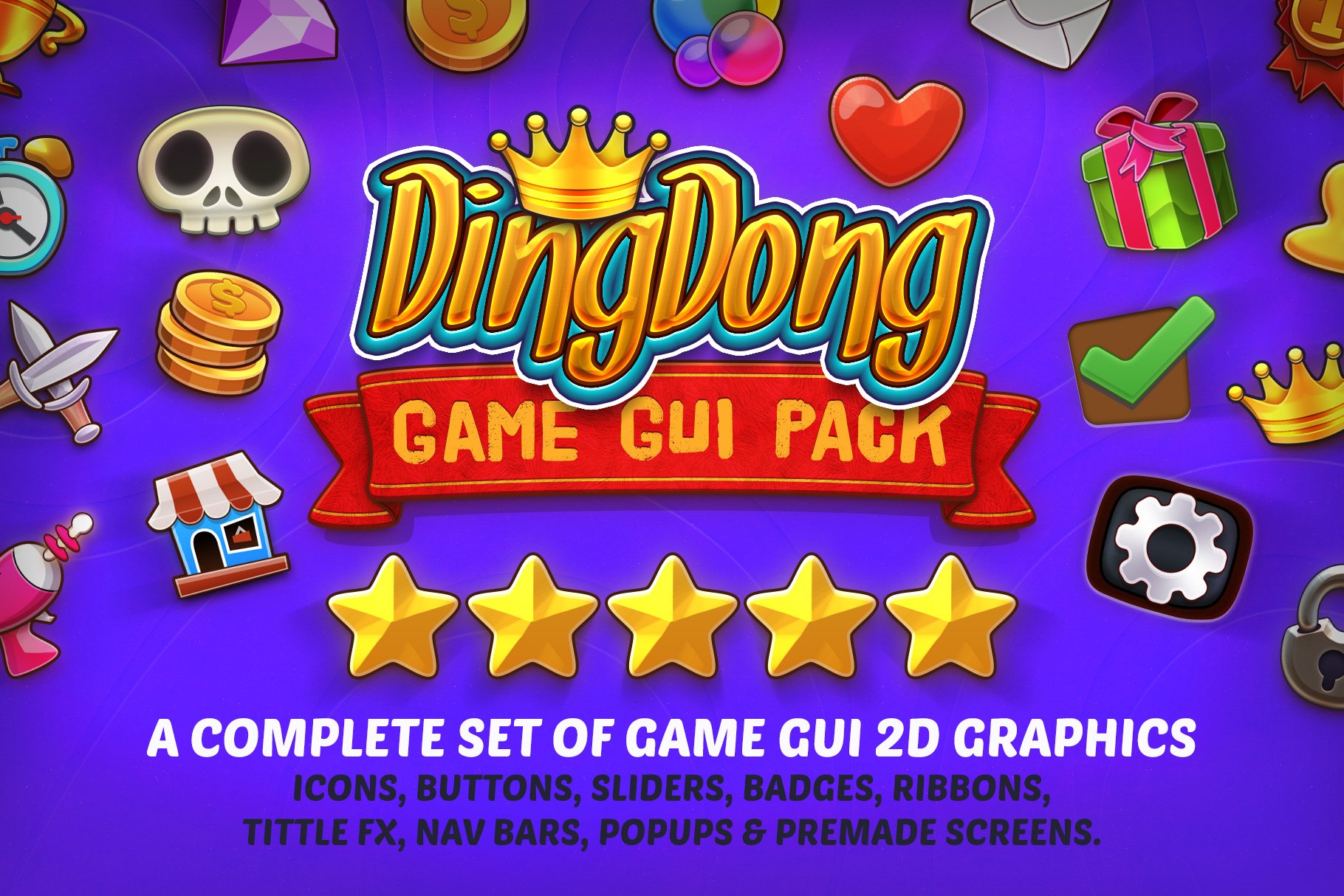 DINGDONG - Game GUI Pack cover image.