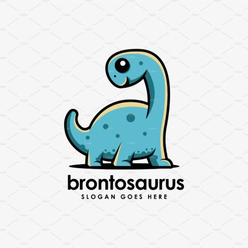 Brontosaurus Dinosaur logo cartoon cover image.
