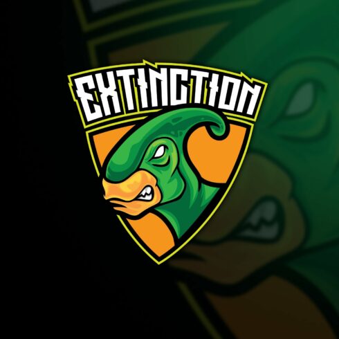 Dino Extinct Esport Logo cover image.