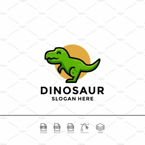 Dinosaur logo character cover image.