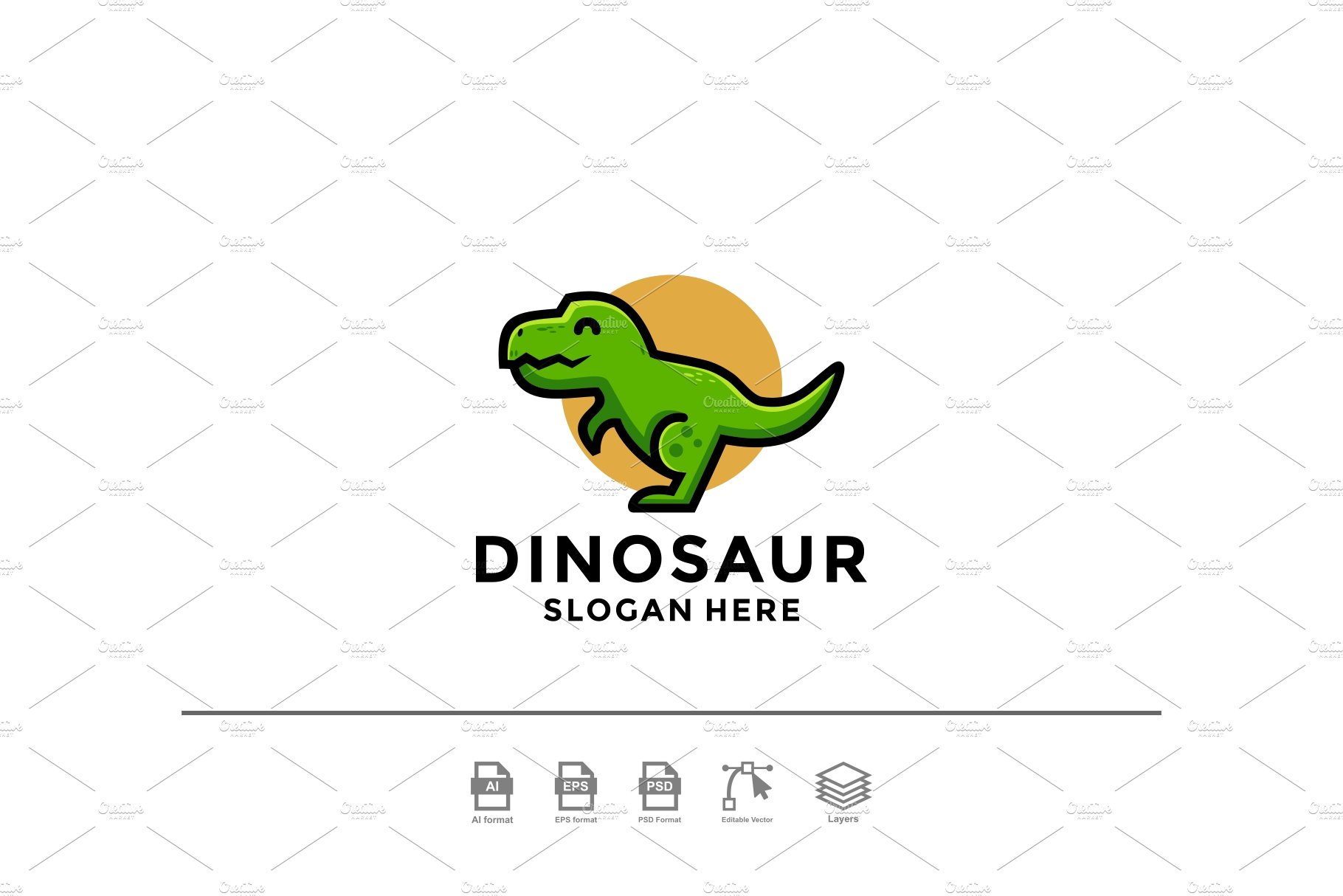Dinosaur logo character cover image.