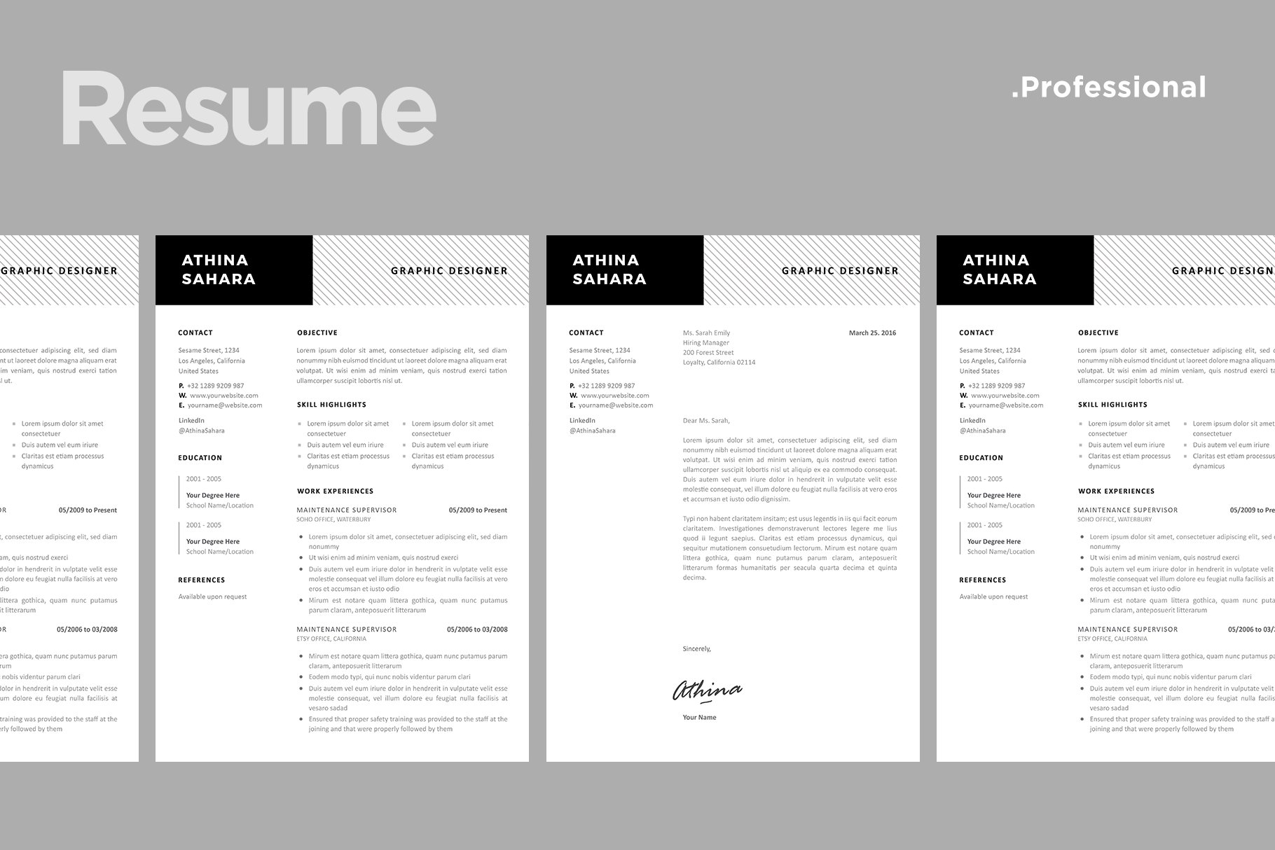 Professional Resume Template - 01 cover image.