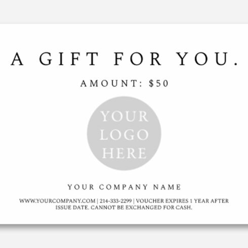 Gift Certificate Template with Logo cover image.