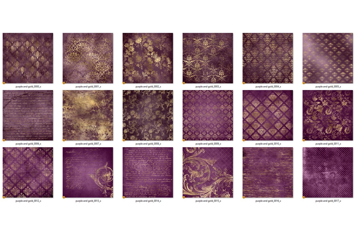 distressed purple and gold digital paper preview 3 832