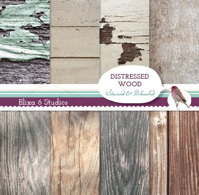 24 Weathered Wood Textures Bundle preview image.