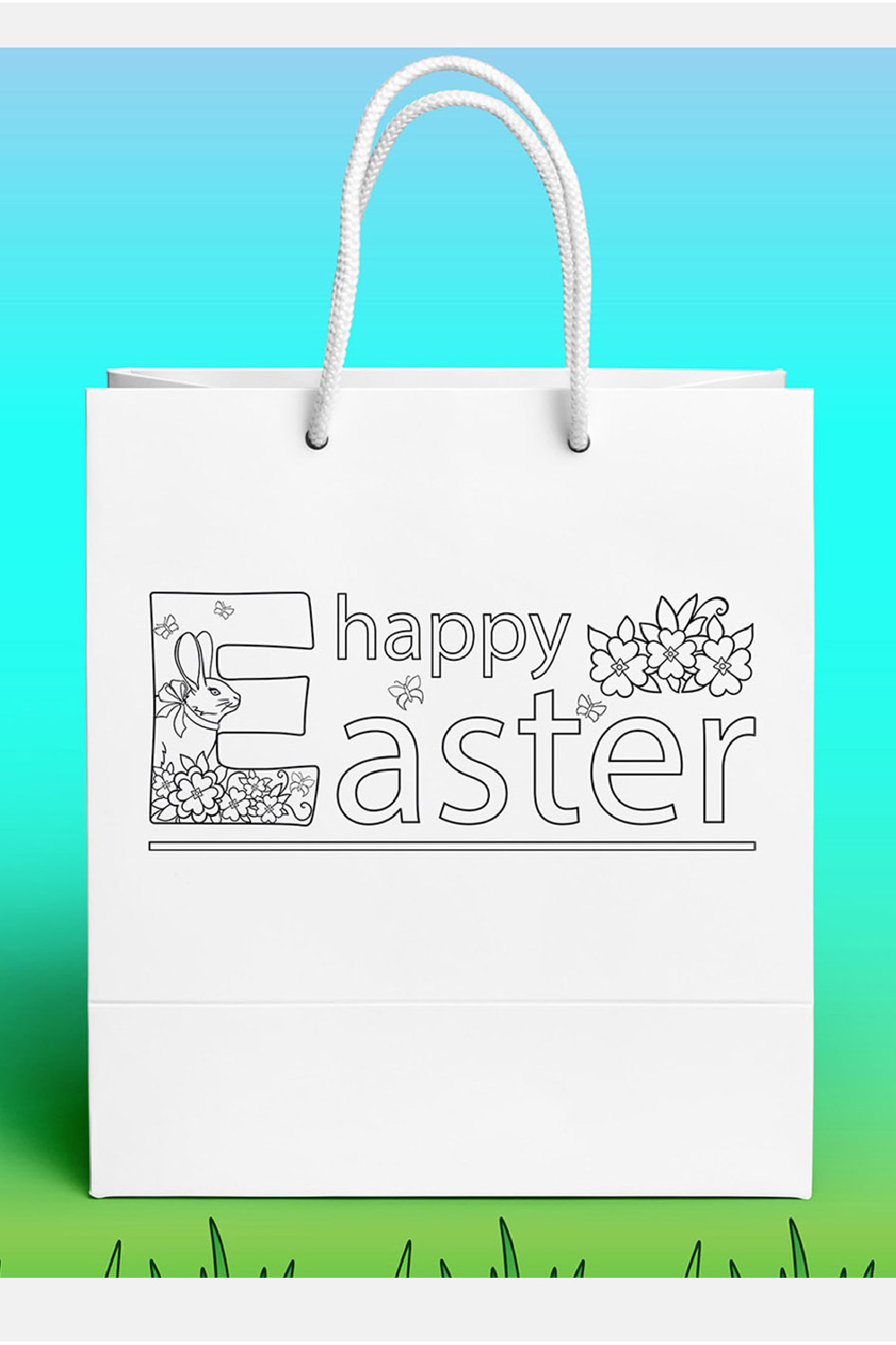 Easter Coloring Pages pinterest preview image.