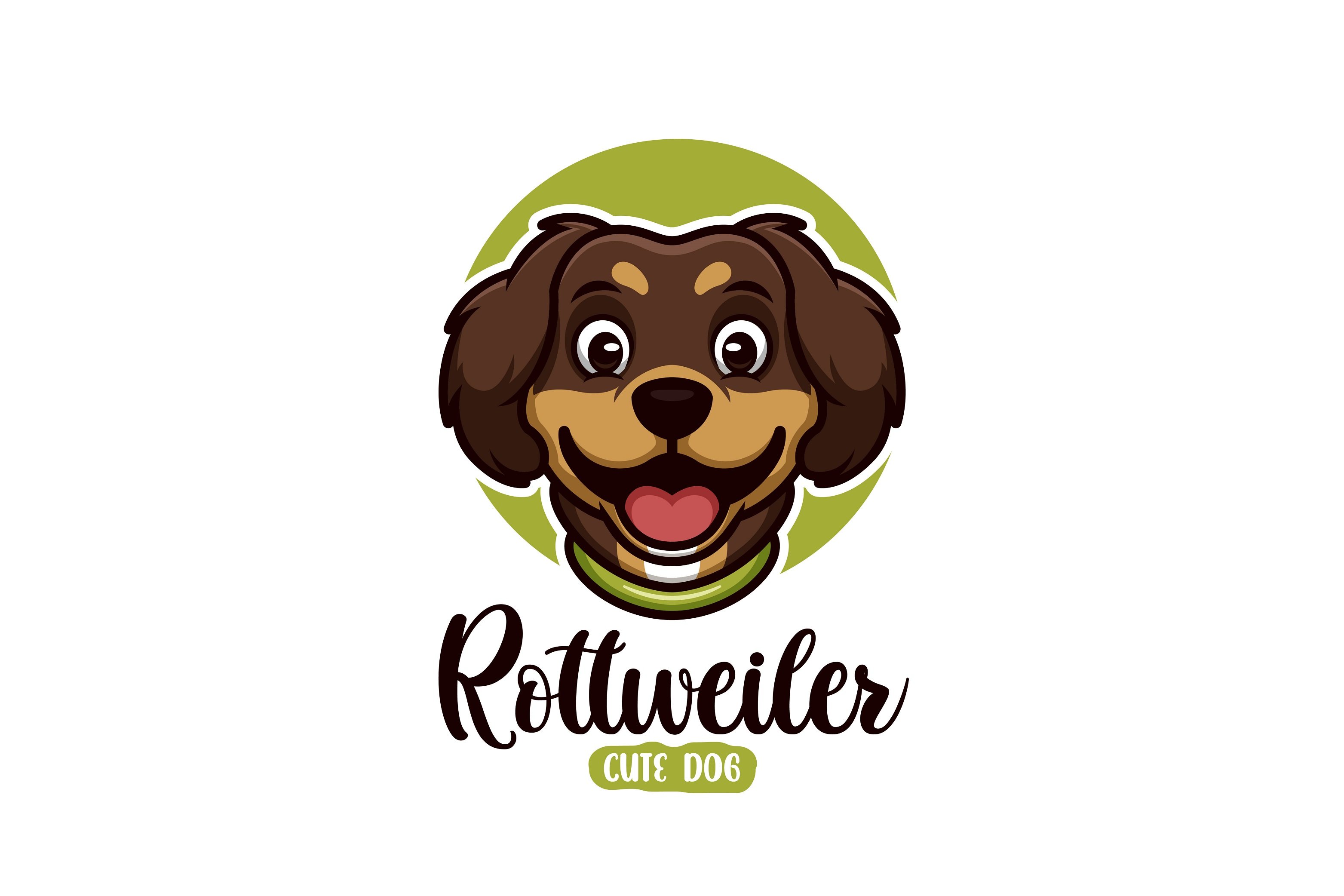 Rottweiler Dog Cartoon Logo cover image.