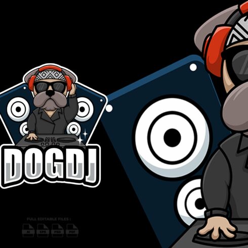 Dog DJ Mascot Logo cover image.