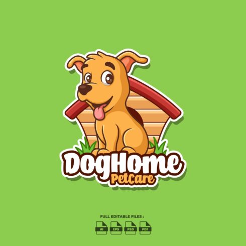 Dog Home Creative Cartoon Logo cover image.