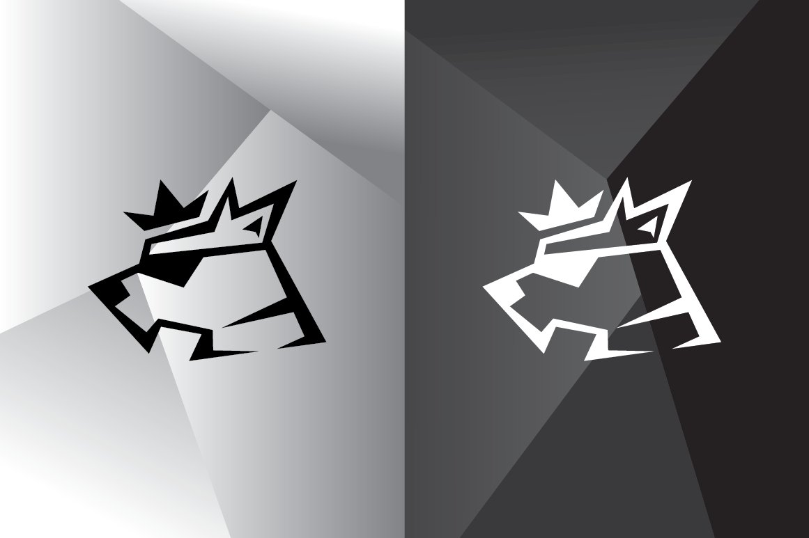 Dog King Logo Template preview image.