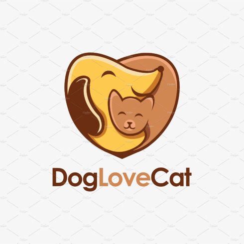 Dog hugging cat logo cover image.
