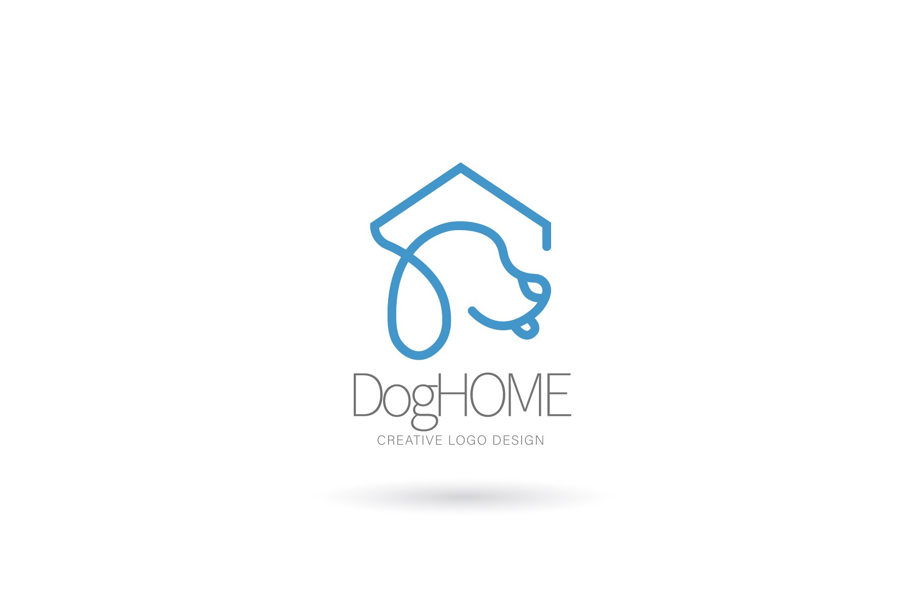 Dog home logo, Pet house logo cover image.