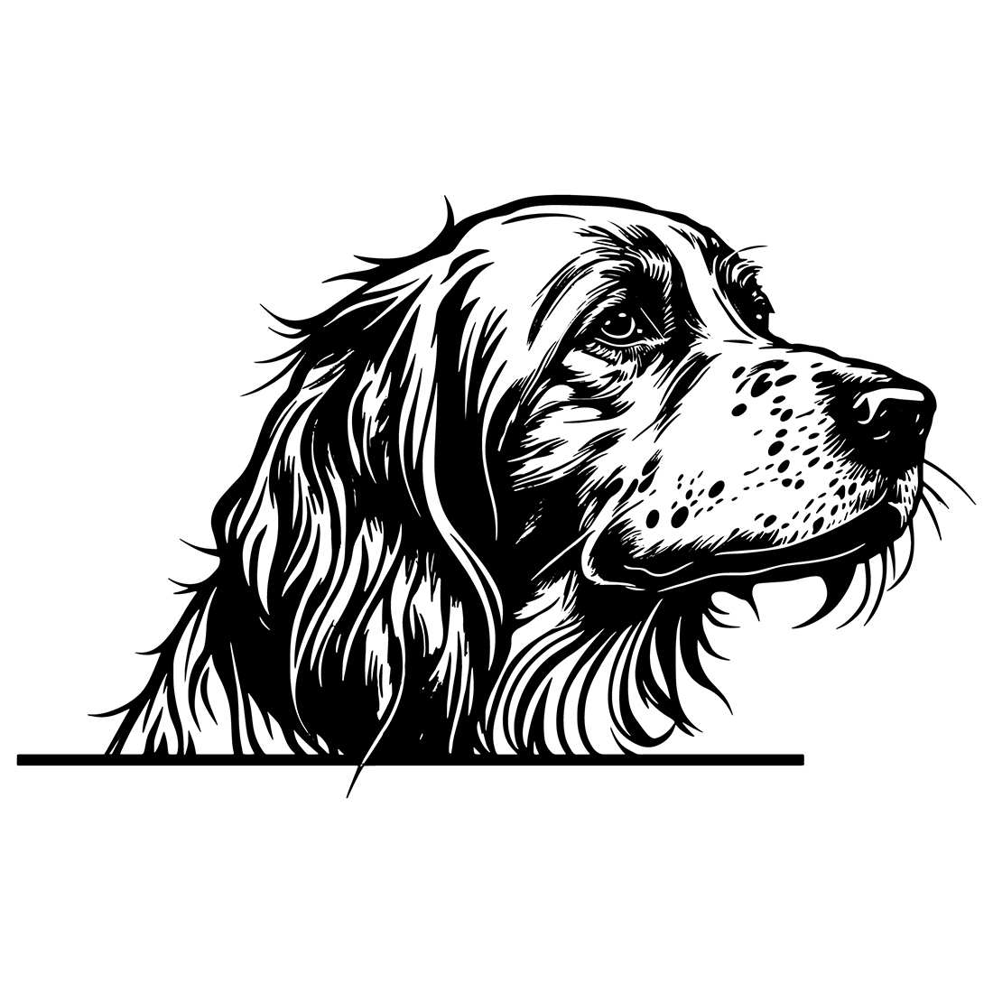 A beautiful dog logo illustration cover image.