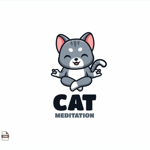 Meditation Domestic Cat Cute Mascot cover image.
