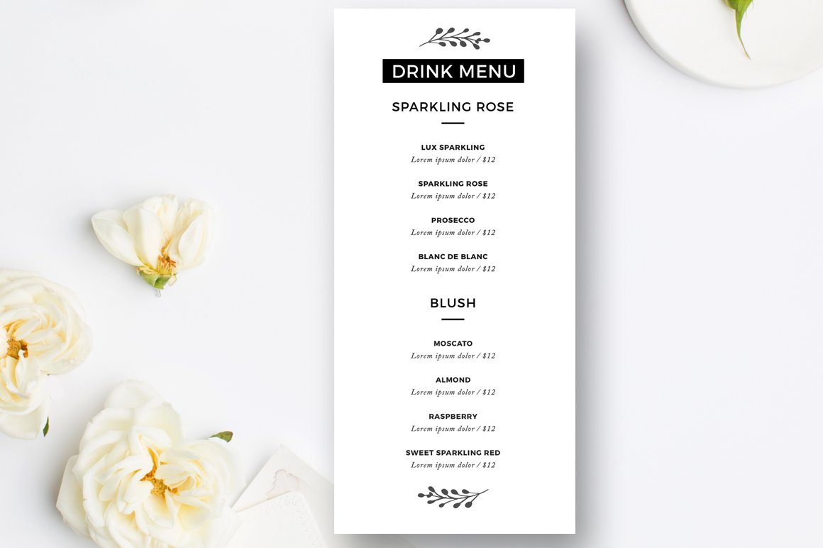 drink menu photoshop template 663