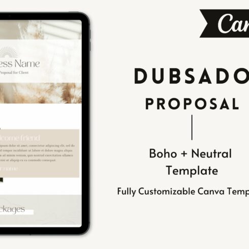 Boho Dubsado Proposal Template cover image.