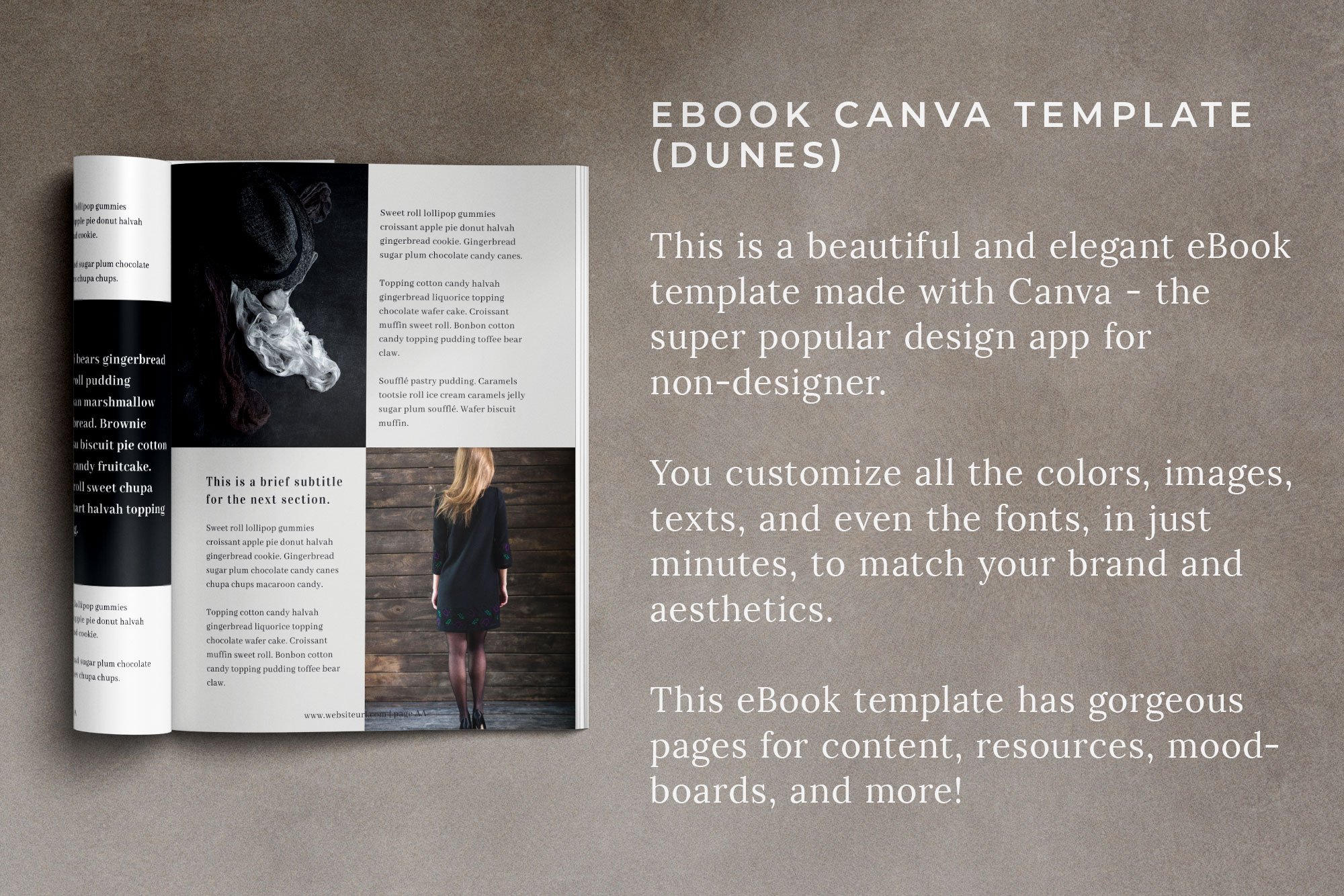 eBook Canva Template | Dunes preview image.