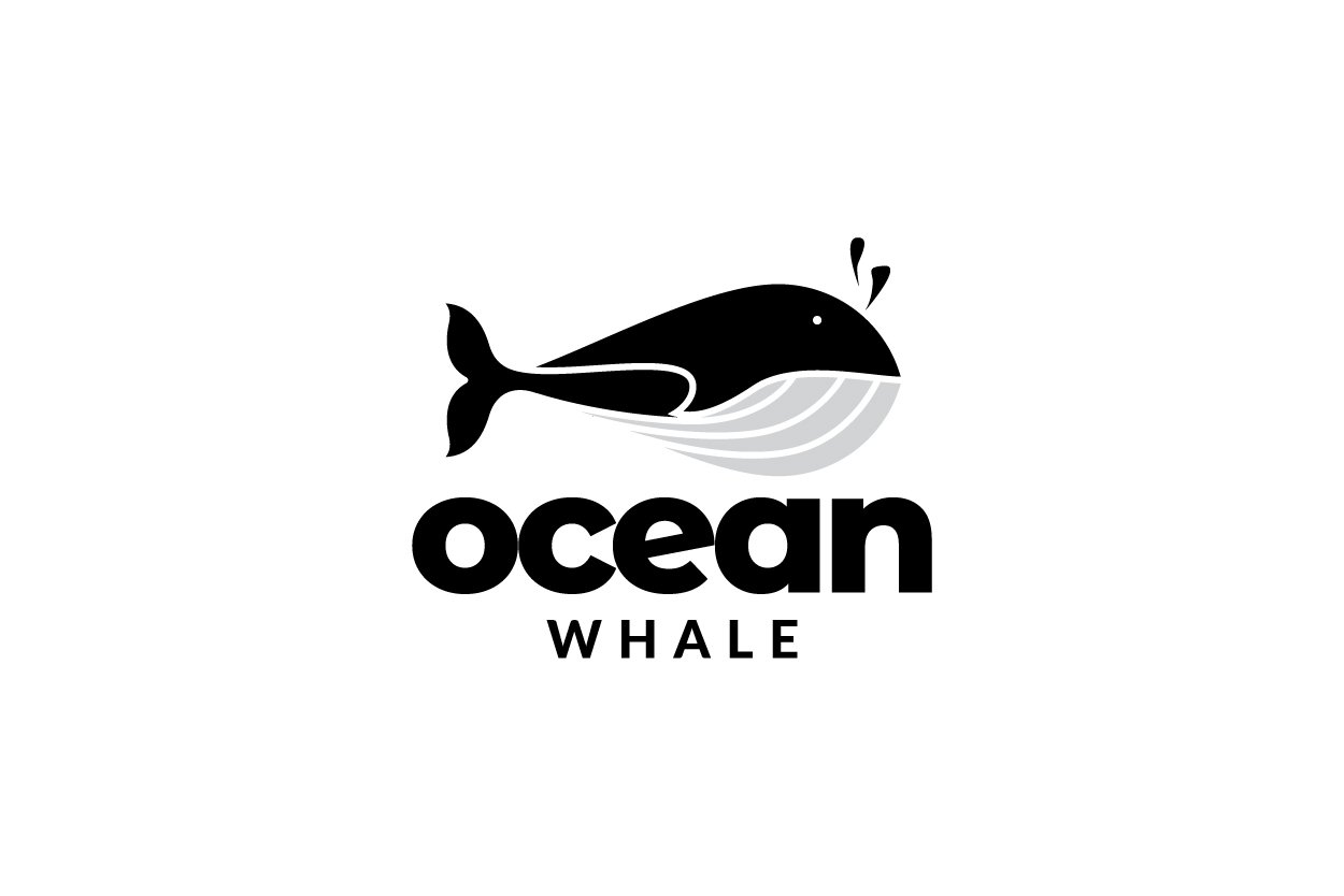 modern whale orca minimal logo cover image.
