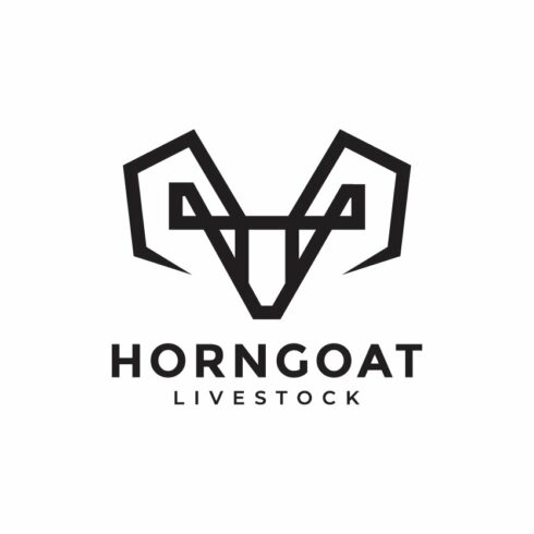 modern head and horn goat logo cover image.