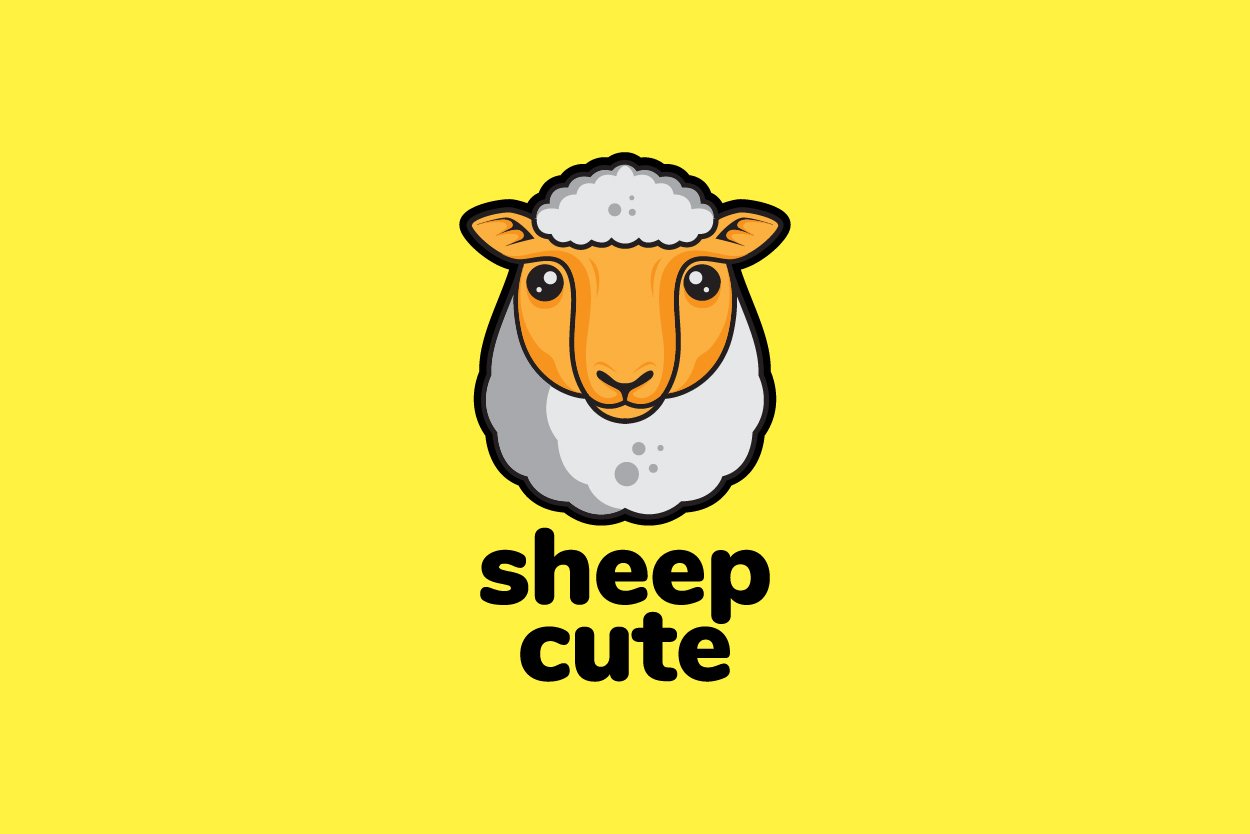 colored cute little sheep logo cover image.