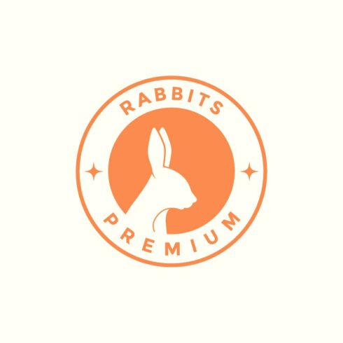 negative space rabbit badge logo cover image.